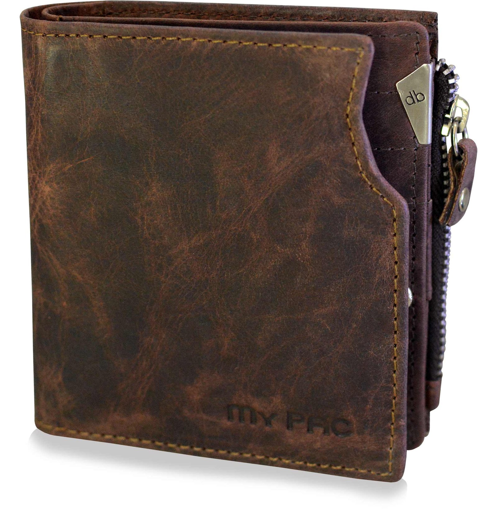 mypac cruise brown Genuine Leather wallet with atm card holder for